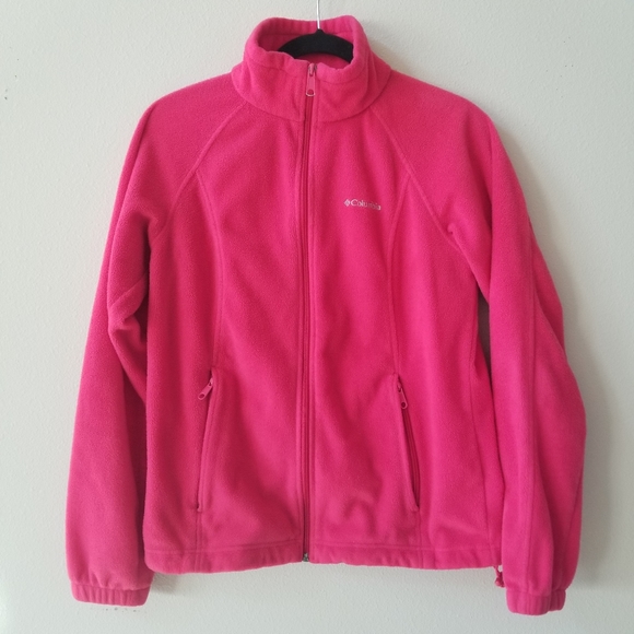 Columbia Jackets & Blazers - Columbia | Pink full zip up fleece jacket size M